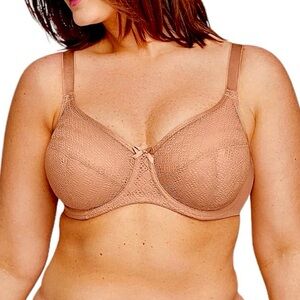 - Glamorise 34C Tan Lace Comfort WorderWire Bra! NEW!